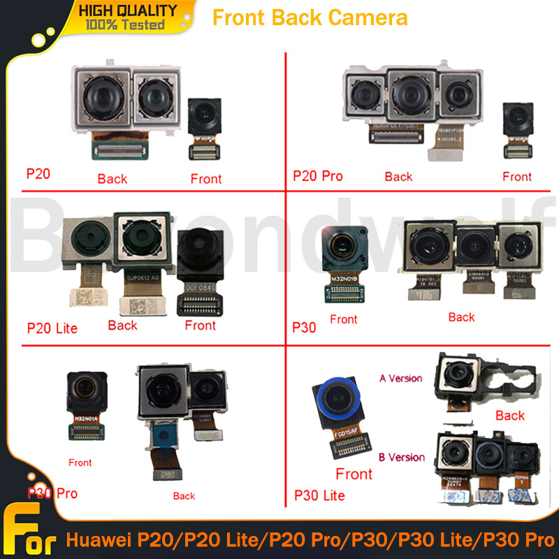 Beyondwolf camera phía sau trước chính hãng cho Huawei P20 P20 Lite P20 Pro P30 P30 Lite P30 Pro Phụ tùng thay thế mặt mô-đun máy ảnh selfie phía sau nhỏ cho camera phía sau với dụng cụ