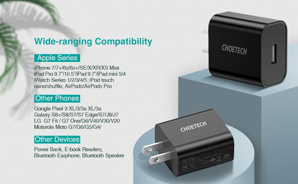 Choetech Iphone 12 Pro 18w Charger IPhone Fast Charger, CHOETECH