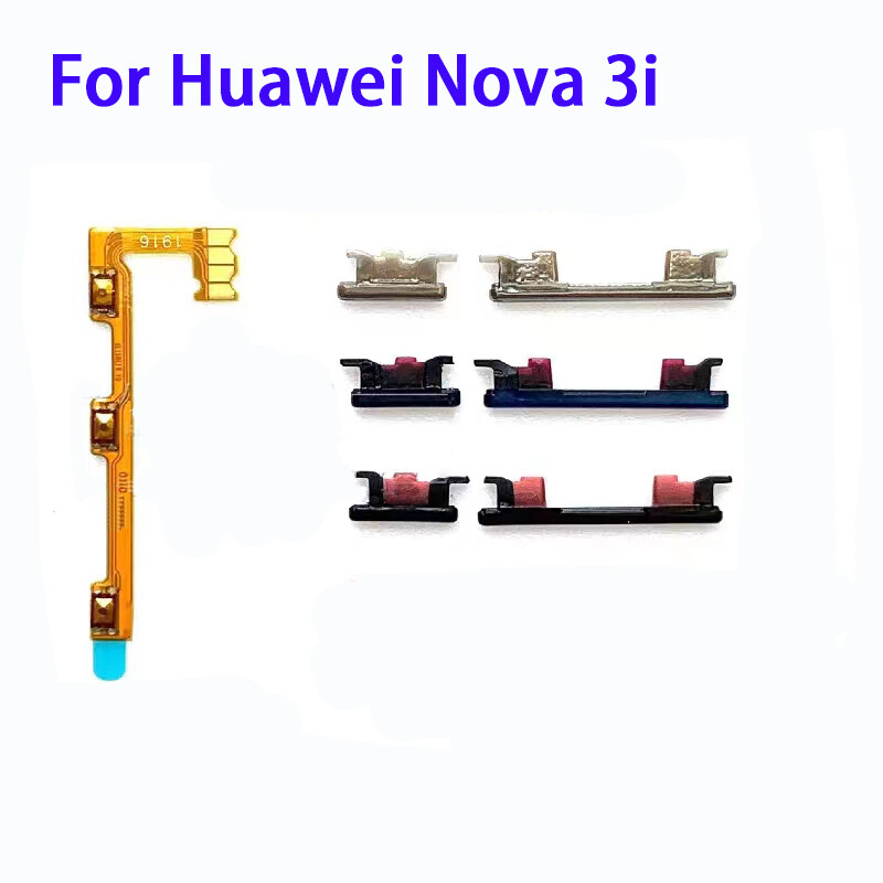 Công tắc mới nguồn điện chính trên OFF và khối lượng lên xuống nút bên phím Flex cho Huawei Nova 3i Bộ phận thay thế