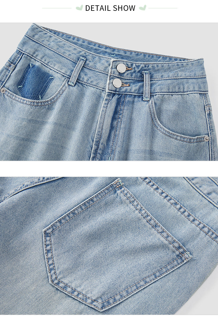 Pantalon Semir Jeans Cool Sense Of Straight pour femmes, style Hong Kong, nouveau petit pantalon de neuf minutes, été 2024