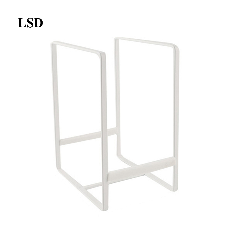 Gambar Plate Holder Organizer Dish Storage Rack Upright Cabinet Dish Drying Rack Metal Dish Holder Stand For Kitchen Counter Cupboard