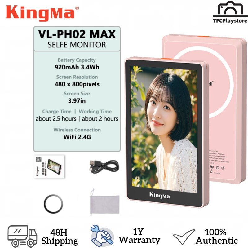 Kingma VL-PH02 Max Điện Thoại Di Động Phía Sau Ảnh Tự Sướng Màn hình hiển thị Điện Thoại Di Động ảnh điện thoại Hỗ Trợ máy chiếu màn hình kết nối không dây 4K Quay Video Phát Lại