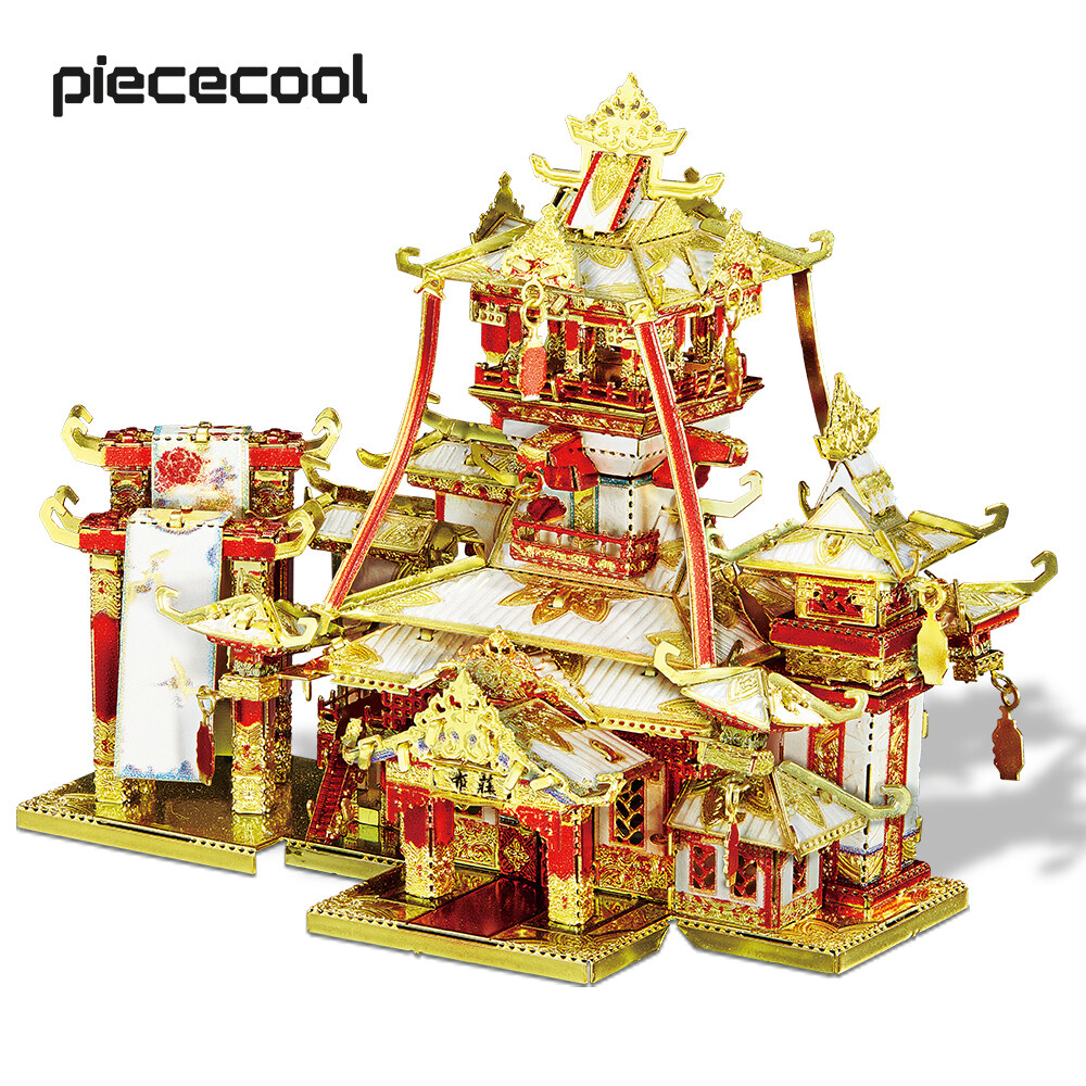 Piececool 3D Metal Puzzles for Adults Linglong Chang'an Series Model Chinese Style Gift Arrangement Best Gift for Women