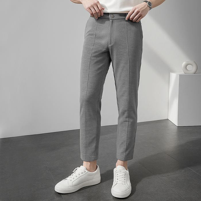 Oxwhite Men Slim Fit Cropped Pants