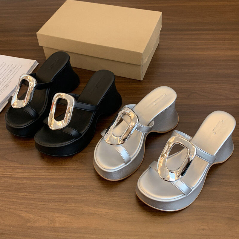 MANXIXI Fashion Women Wedge Heels 9 cm Beautiful Sandals (Size 35-40) ราคา 588 บาท*ส่งฟรี