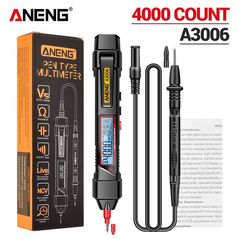 ANENG A3006 4000 Counts Multifunctional Pen Type Multimeter AC DC Voltage