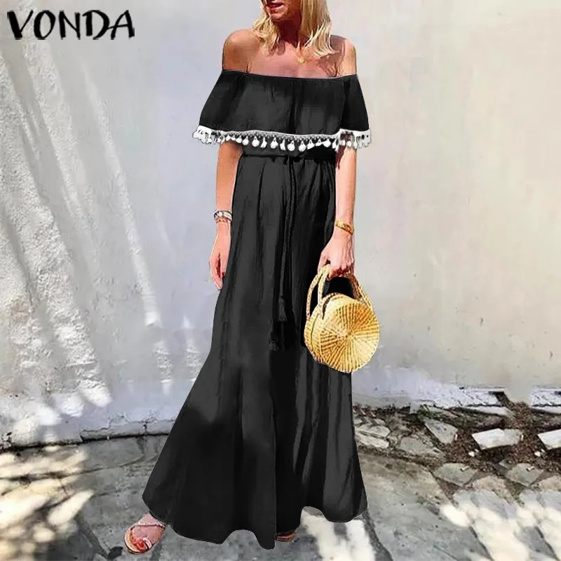 off the shoulder summer maxi dress