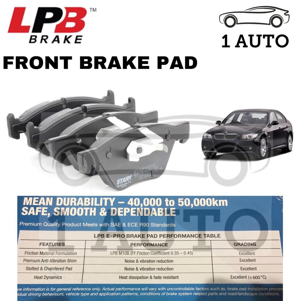 LPB e-PRO REAR BRAKE PAD BMW E46 318i 320i 325i 318Ci (1 SET = 4 PCS) |  Lazada