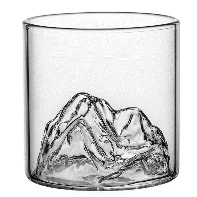 Gambar high quality Japanese Fuji mountain cup of Japanese whiskey glass glass domestic high level glass appearance of creative personality cups