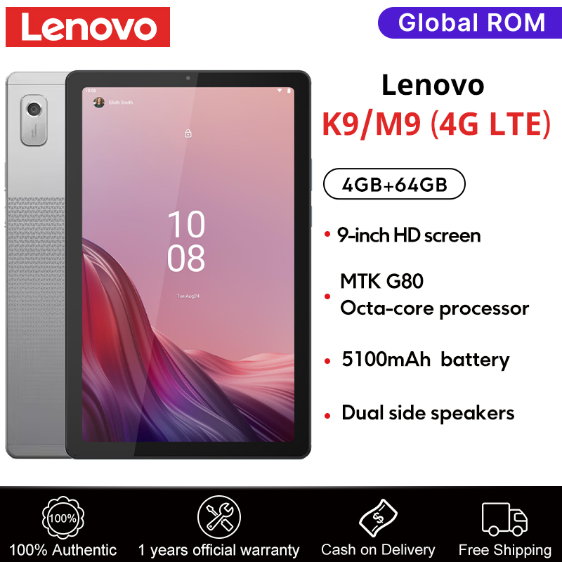 Lenovo Tab M9 Pad 4G LTE/WiFi 9inch 4GB+64GB Qitian K9 5100mAh Battery MTK G80 Octa-core Android 13 Android Table Global ROM - Image 2