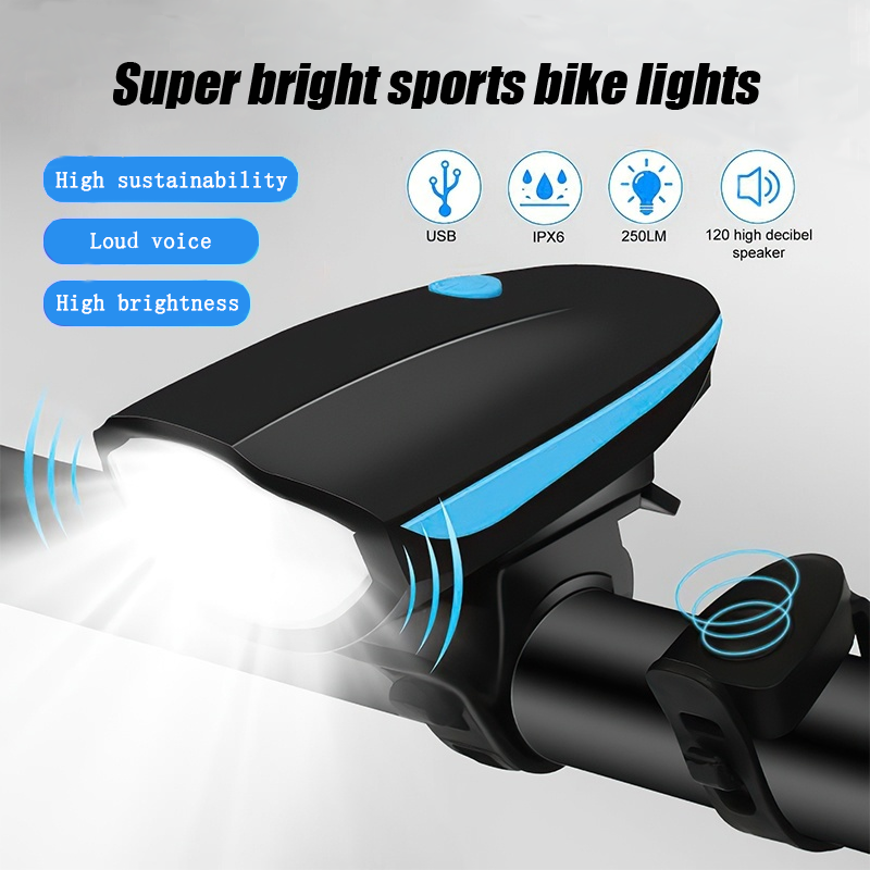 New Outdoor Waterproof Mountain Bike Headlight Night Rider Flashlight Huawei type-c Fast Charging 7588 Bicycle Light