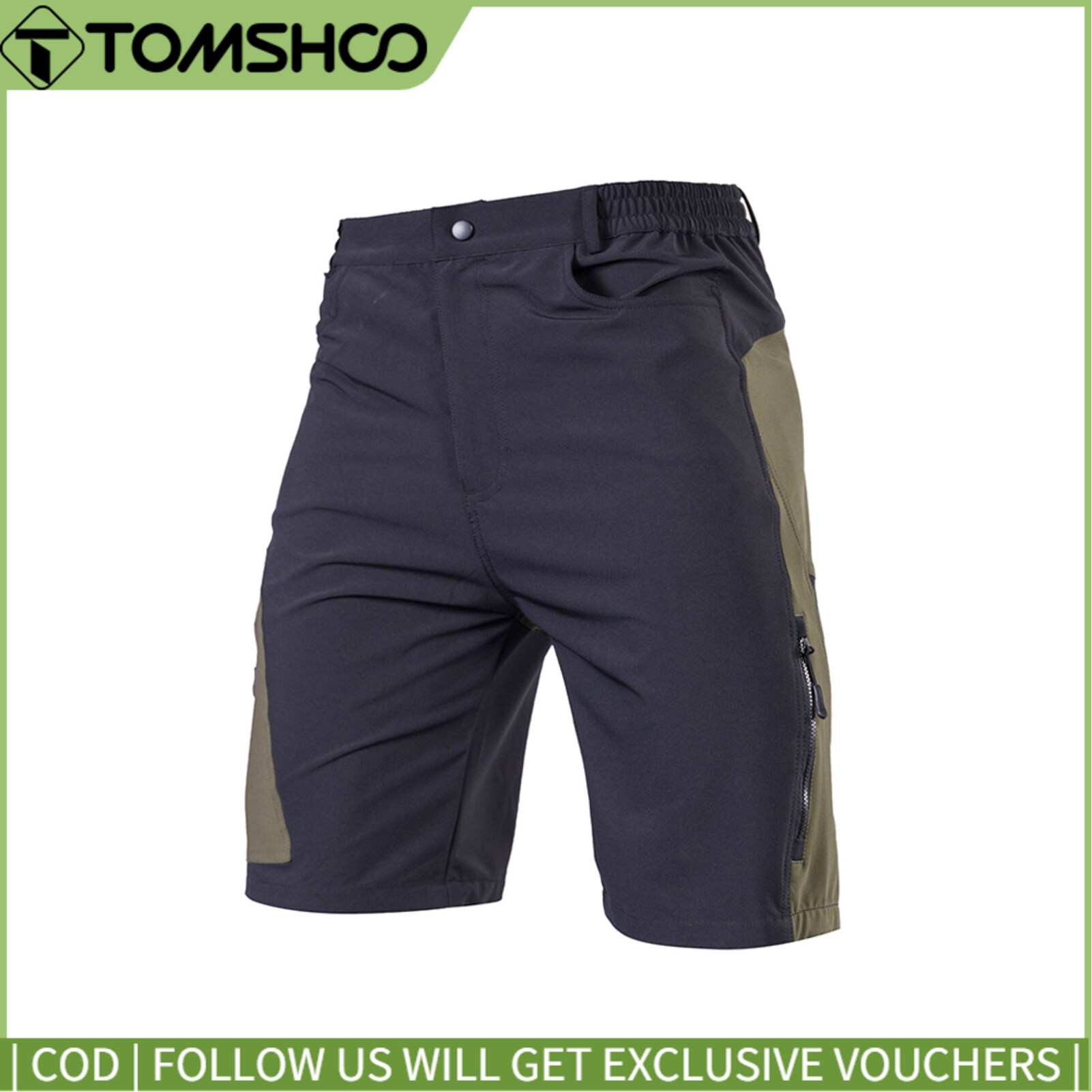 TOMSHOO Men s Baggy Cycling Shorts Breathable Loose
