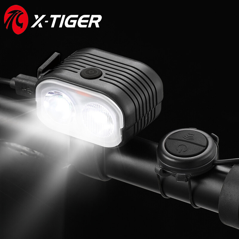 X-TIGER Bicycle Headlight with Horn USB Rechargeable Battery Waterproof