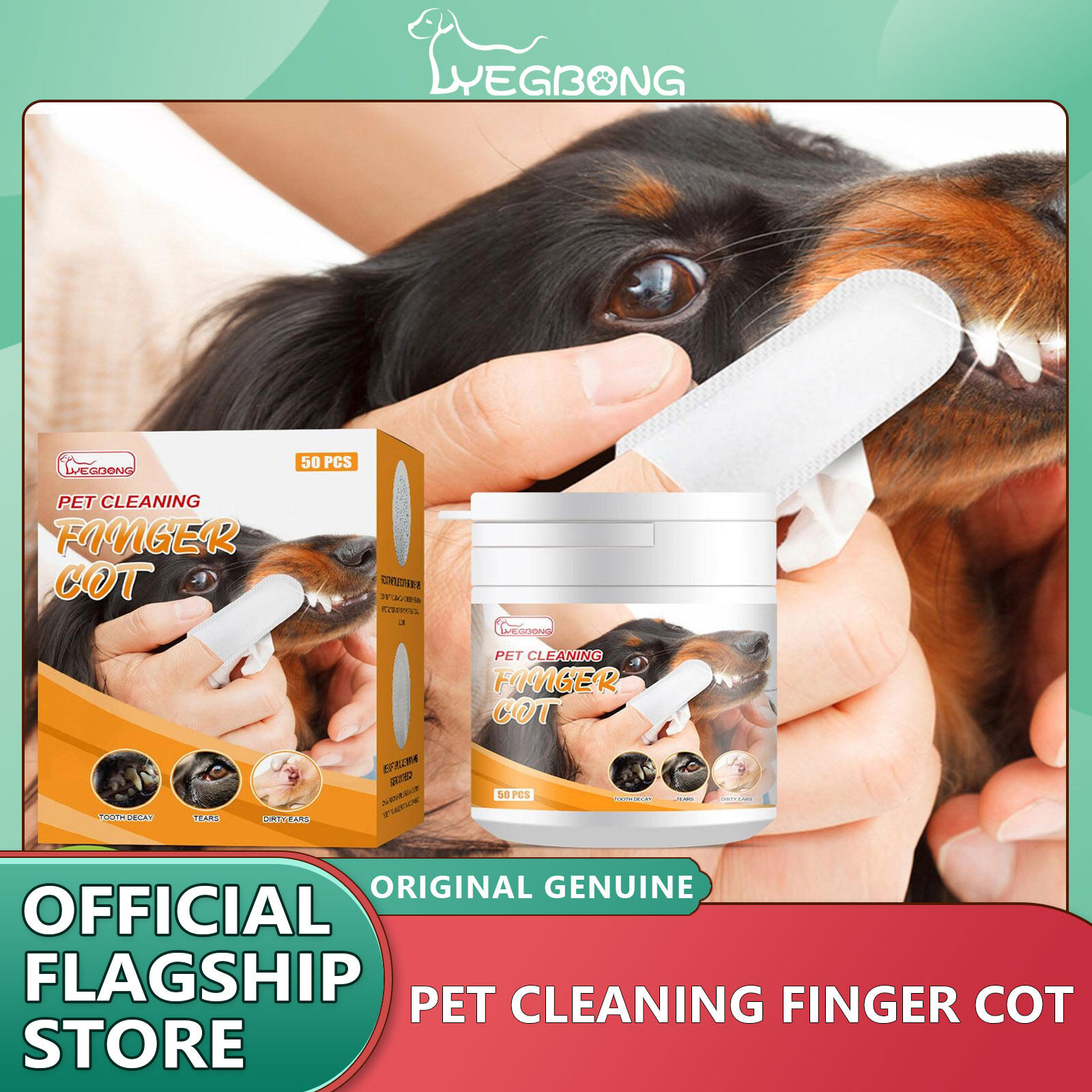 Yegbong Pet Tooth Wipes Cotton Non-woven Finger Wipes Healthy Oral Care Supplies for Pet Toothbrush Cleaning Pet Cleaning Wipes Dental Finger Glove Wipes Teeth Eye Tear Cochlear Stain Remover Wet Towels Pet Toothbrush Grooming Tool ราคา 196 บาท*ส่งฟรี