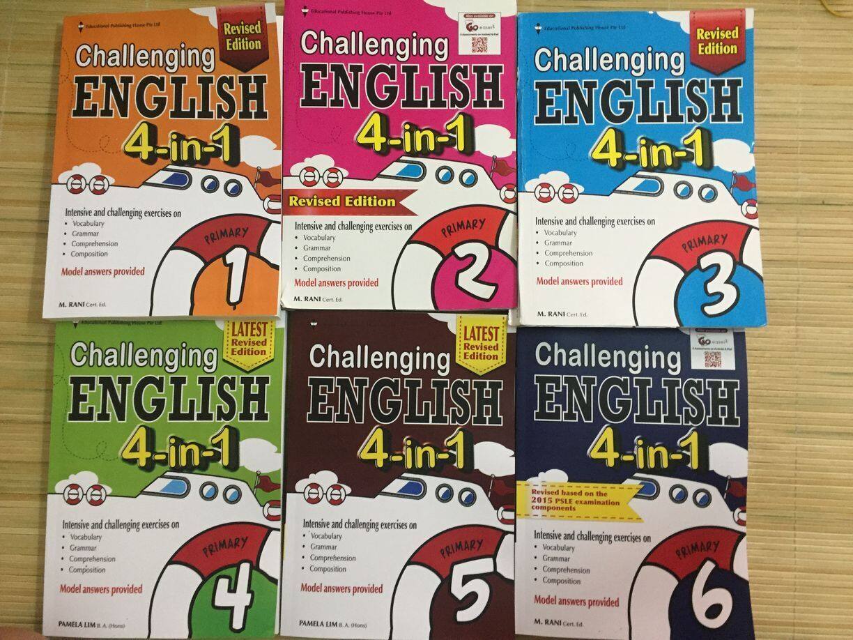 Singapore Challenging English 4 In1 for Primary 1-6 Complete AEIS Prep Harga  67 Ringgit*Penghantaran Percuma