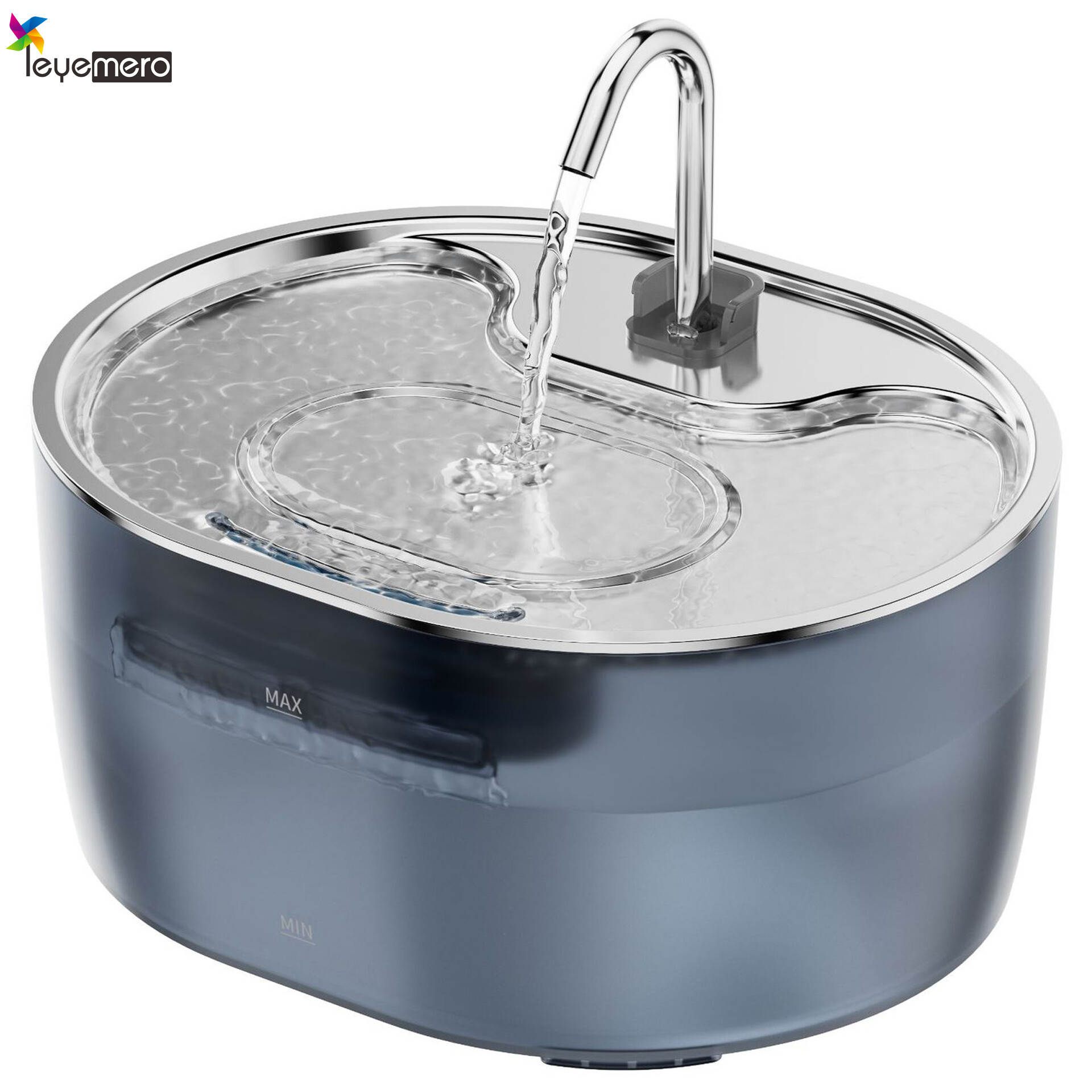 IPSKY Pet Water Fountain WF450 Stainless Steel Automatic Cat Water Dispenser Dog Waterer 3.2L ราคา 233 บาท*ส่งฟรี