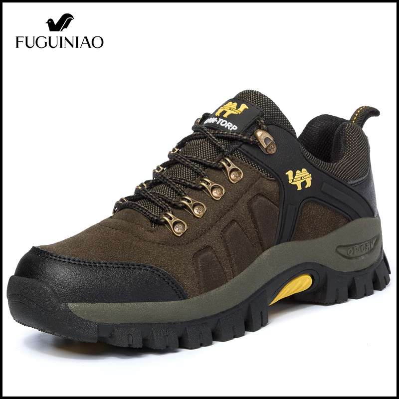 Fuguiniao Men's And Women's Outdoor Sports Hiking Shoes Hiking Boots Wear Resistant Hiking Shoes Casual Shoes Classical Fashion COD ราคา 609 บาท*ส่งฟรี