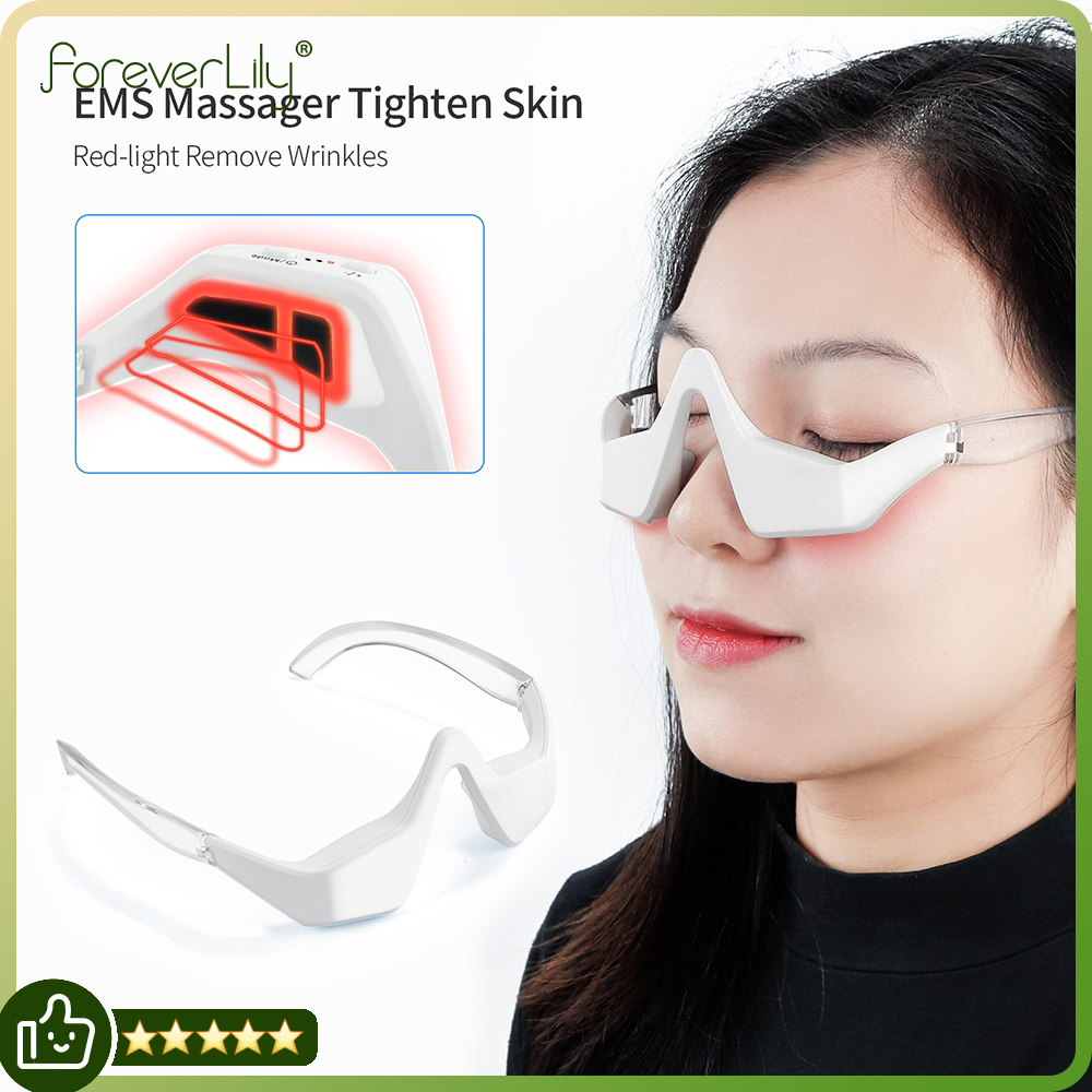foreverlily EMS Eye Massager Red-light Remove Wrinkles Tighten Skin Relieve Eye Fatigue 3D Eye Massager ราคา 810 บาท*ส่งฟรี