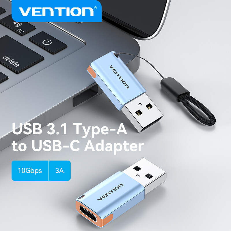 Vention USB 3.0 để USB C Adapter 5gbps Tốc độ truyền 3A dòng điện cao cho máy tính xách tay Tai nghe