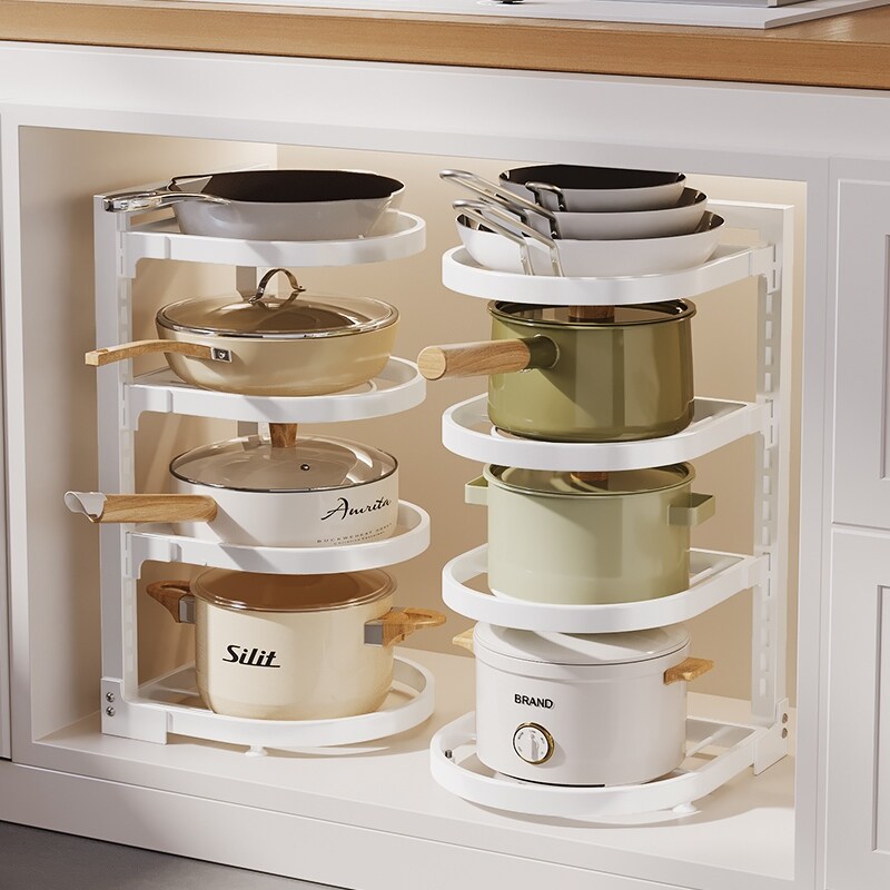 Gambar Pan shelf kitchen household multilayer shelf put sink shelf ambry mesa of stratification plane POTS to receive