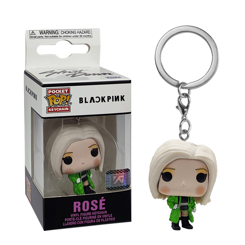 Original Box Kpop Blackpink Keychain YG Entertainment Jennie Lisa Rosé Jisoo Figurine Dolls Collection Pendant Girls Gift