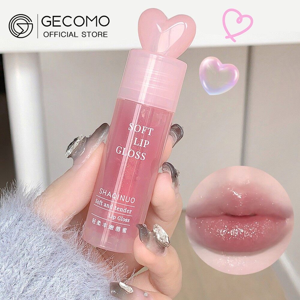 GECOMO Moisturizing Lip Gloss, Lightweight Lip Oil Plump Lips Mirror Clear