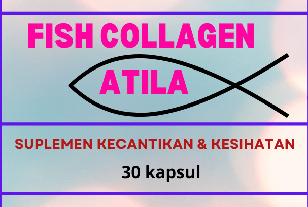 Gambar 30 capsules Fish Collagen supplement   30 biji kapsul Kolagen Ikan .  serbuk kolagen   collagen powder (with Freegift)