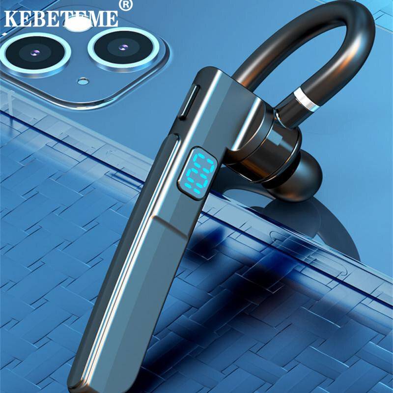 KEBETEME Bluetooth 5.3 Business Headset HiFi Noise Reduction Earphone With
