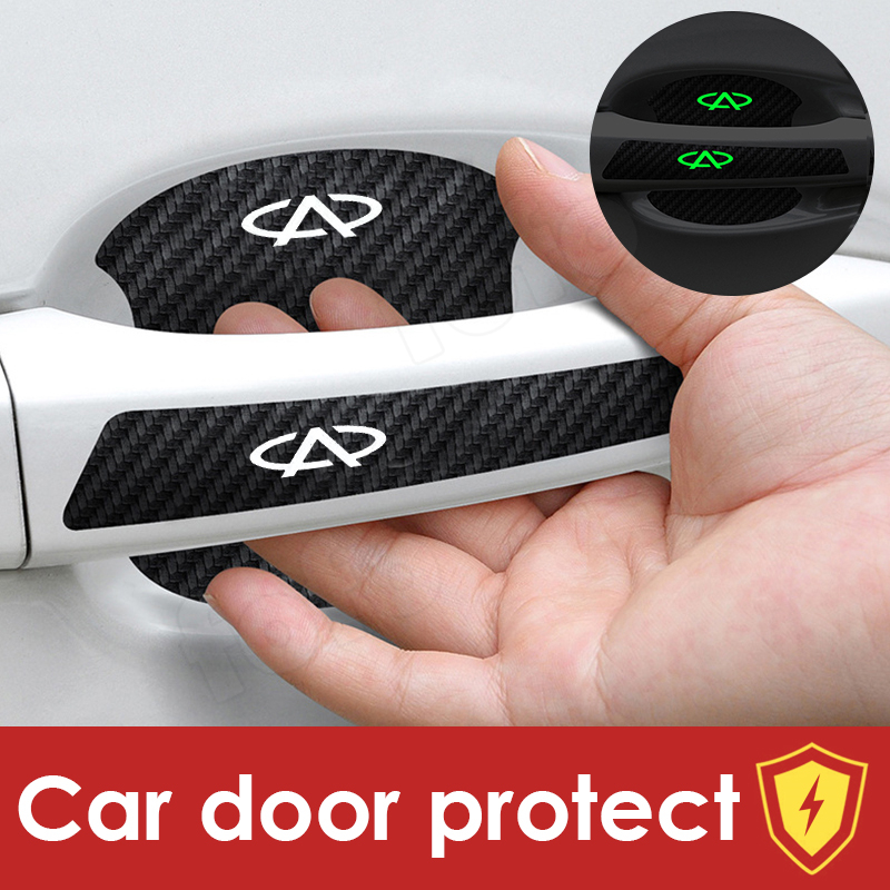 8Pcs/Set car door bowl luminous stickers carbon fiber pattern handle stickers For Chery anti-scratch protection stickers decorative stickers fit Chery all models Giá 39,000 Đồng*Miễn phí vận chuyển