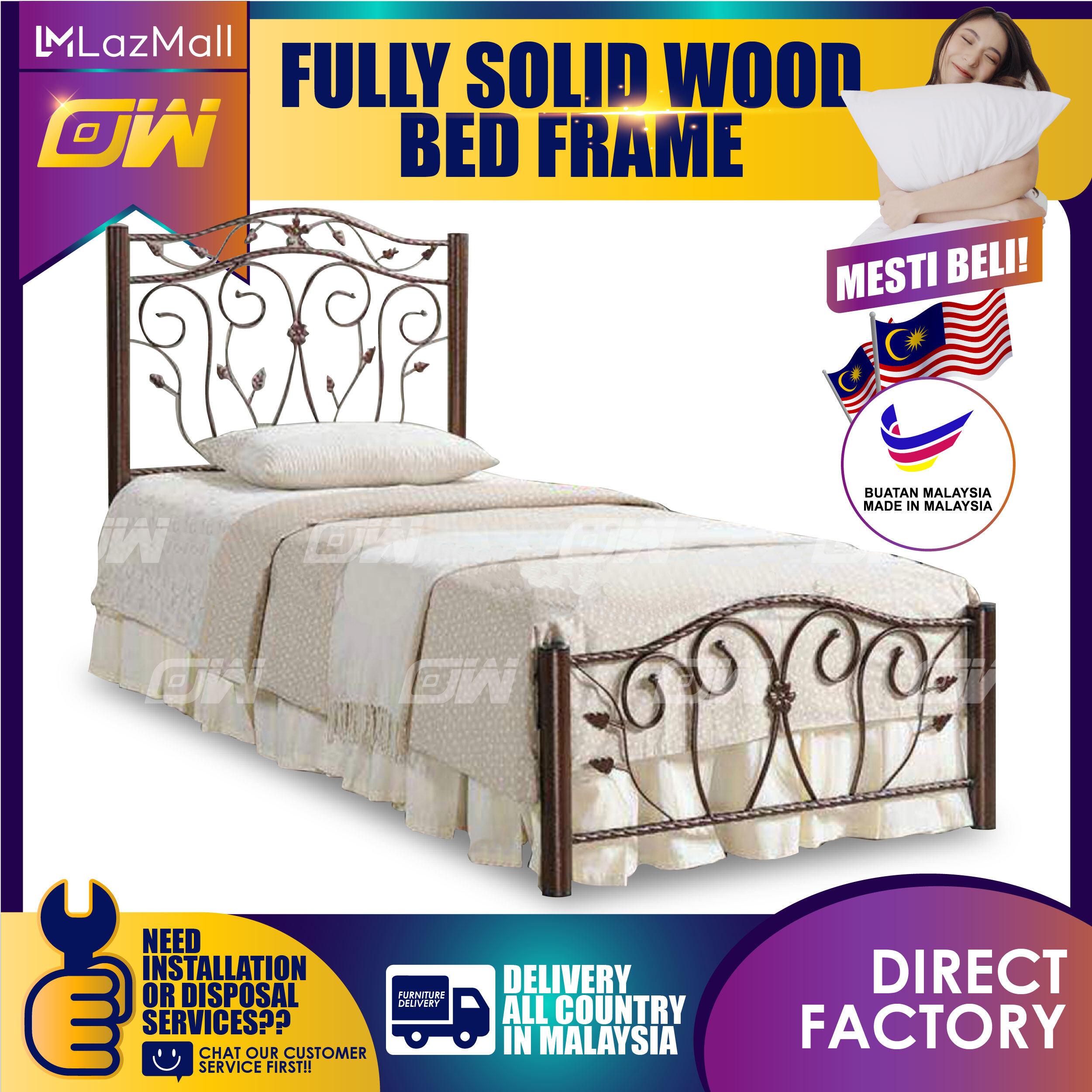 Single Metal Bed Pull, Sleep Master Metal Bed Frame
