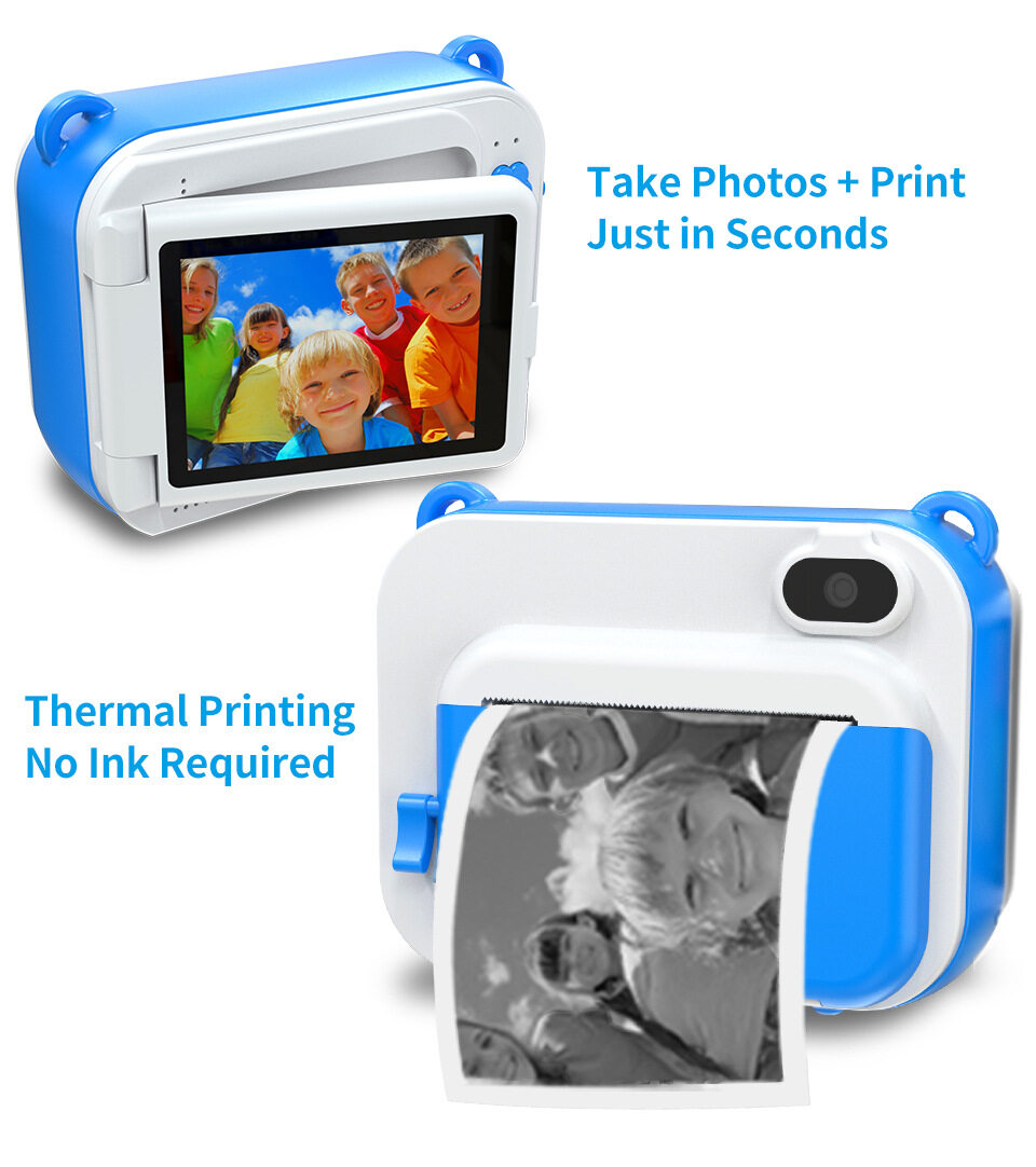 iKidz Mini Polaroid Camera Free Thermal Paper Kids Digital Polaroid Camera