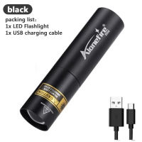 AloneFire SV66ซูมมินิ365nm UV ไฟฉายอัลตราไวโอเลต USB ชาร์จแบบพกพา UV เครื่องตรวจจับเงินไฟฉาย LED