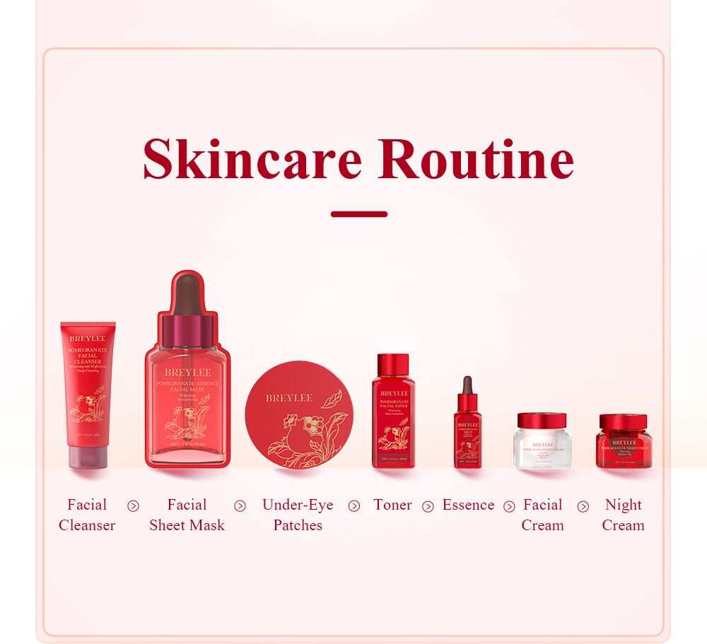 BREYLEE Serum Tinh Chất Lựu Đỏ 30ml Làm Trắng Da, Dưỡng Ẩm, Chống Oxy Hóa,Không Chất Phụ Gia,An Toàn Và Đáng Tin Cậy, Sử Dụng Được Cho Da Nhạy Cảm,for Women Men Beauty Skincare,Red Pomegranate Serum 30ml