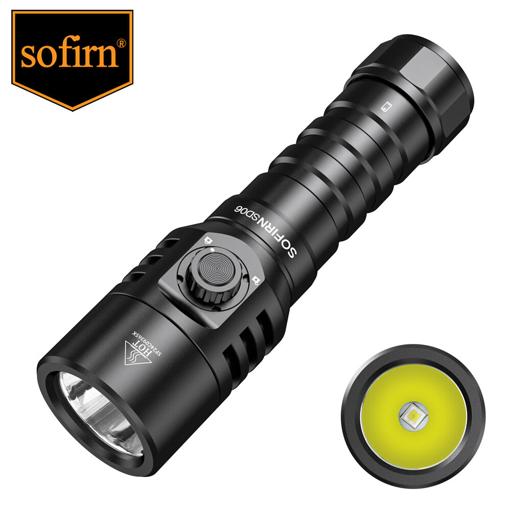 Sofirn SD06 Đèn pin lặn 3200LM SFT70 Mạnh Mẽ 21700 lặn dưới nước Đèn Lồng Phạm Vi 472M Sâu Scuba Torch IP68 Không Thấm Nước