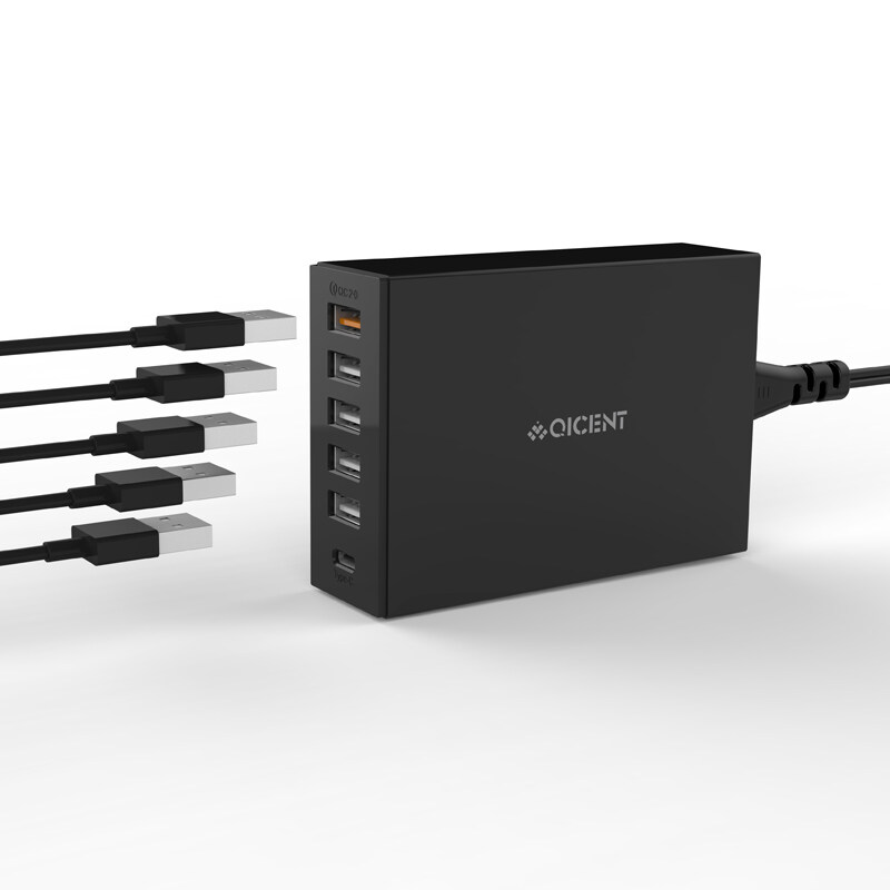 Orico 6 Cổng Qc2.0 Bộ sạc nhanh cổng USB Bộ sạc máy tính để bàn USB 40W Tối Đa Trạm Sạc Cho iPhone S