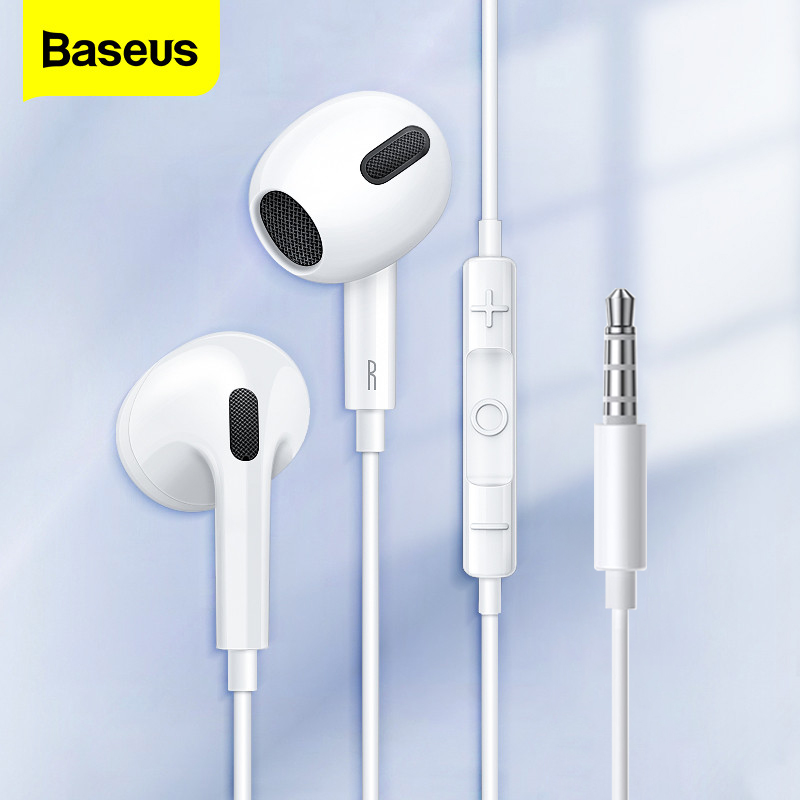 Baseus tai nghe có dây h17 3.5mm kèm micro tai nghe nhét tai có dây điều khiển để nghe nhạc tai nghe nhét tai thể thao theo dõi tai nghe