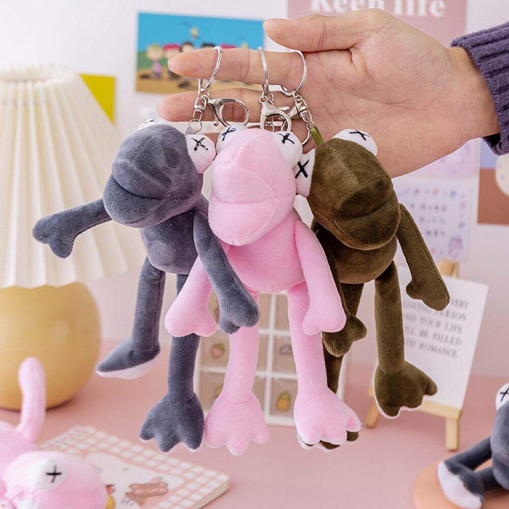 plush frog keychain