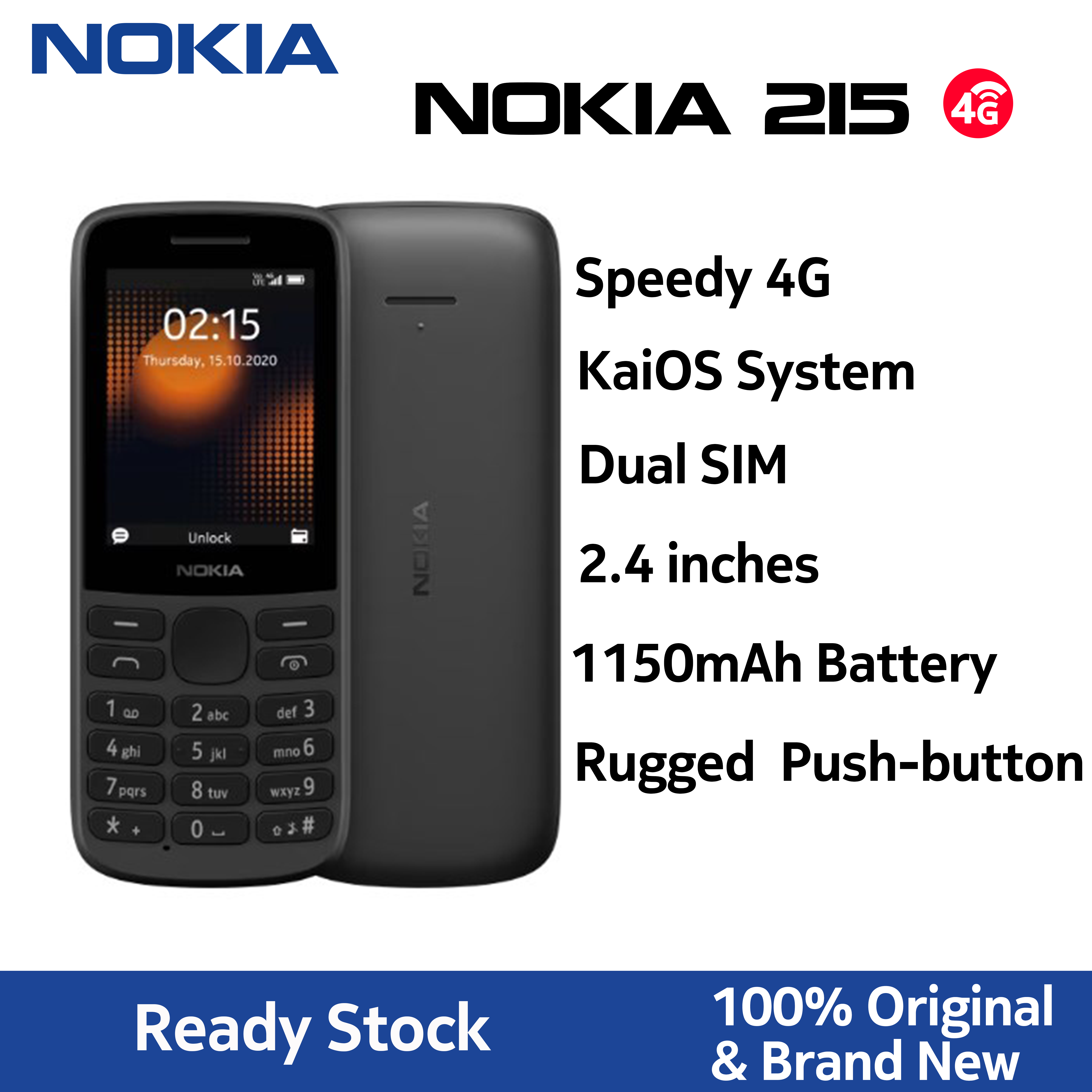 New and Original Nokia 6300 4G Wifi Mobile Phone Multilingual Dual SIM 2.4  Inch KaiOS FM