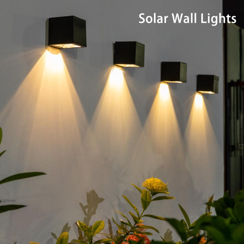 LED Solar Light Outdoor Garden Square Wall Lamp Sunlight Sensor IP65 Waterproof Courtyard Yard Balcony Fence Decoration Lamps ราคา 1,559 บาท*ส่งฟรี
