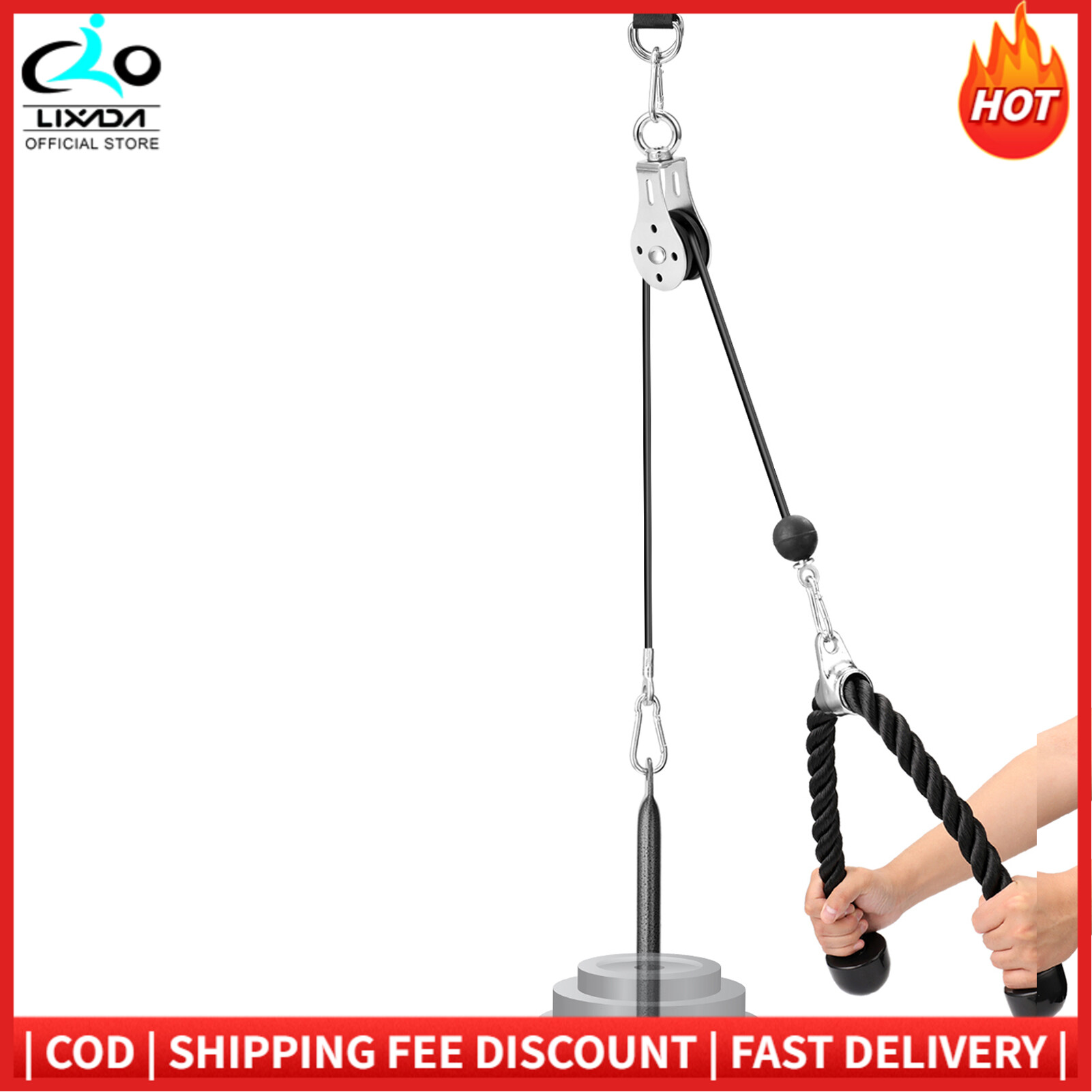 Tập Thể Dục Tự Làm Ròng Rọc Cáp Máy Đính Kèm Hệ Thống Tải Pin Nâng Cánh Tay Biceps TRICEPS Thiết Bị Rèn Sức Mạnh Tay