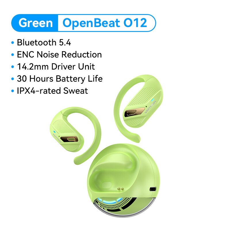 Vention OpenBeat O12 Tai Nghe Bluetooth 5.4 - Thiết Kế Mở Thoải Mái - Pin 20 Giờ - Đèn LED Hô Hấp - 
