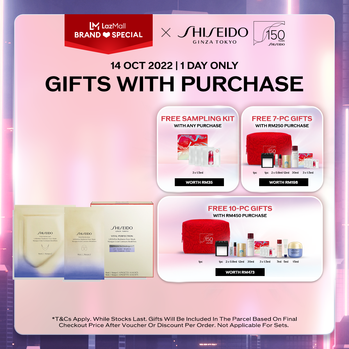 Gambar Shiseido Vital Perfection LiftDefine Radiance Face Mask