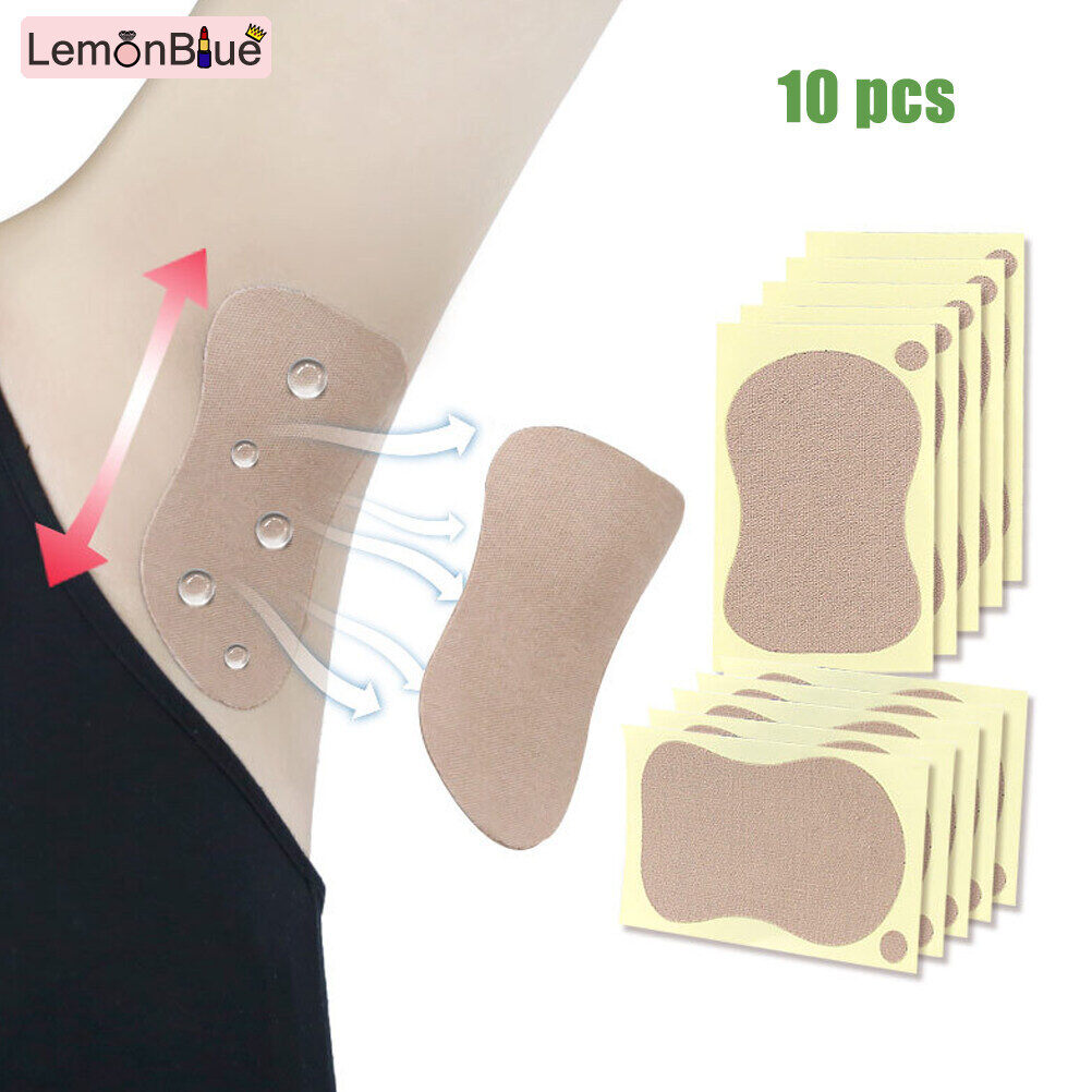 Gambar LemonBlue Available 10Pcs Sweat Pad Underarm Adhesive Sweat Pad Armpit Antiperspirant Deodorant Sweat absorbent Stickers