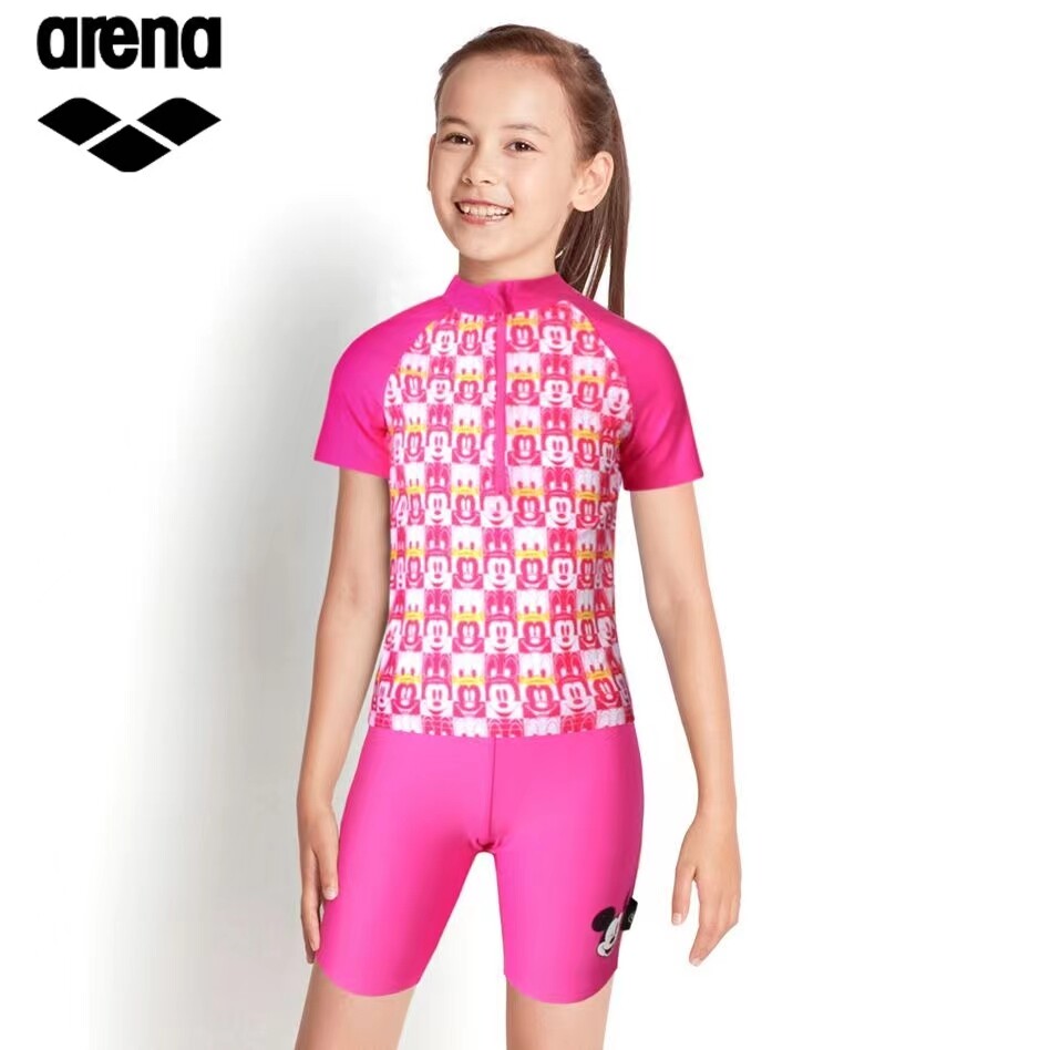 Arena arena children's split boxer sunscreen swimsuit short-sleeved girls' split two-piece suit - ยี่ห้อ Arena ราคา 1,785 บาท*ส่งฟรี