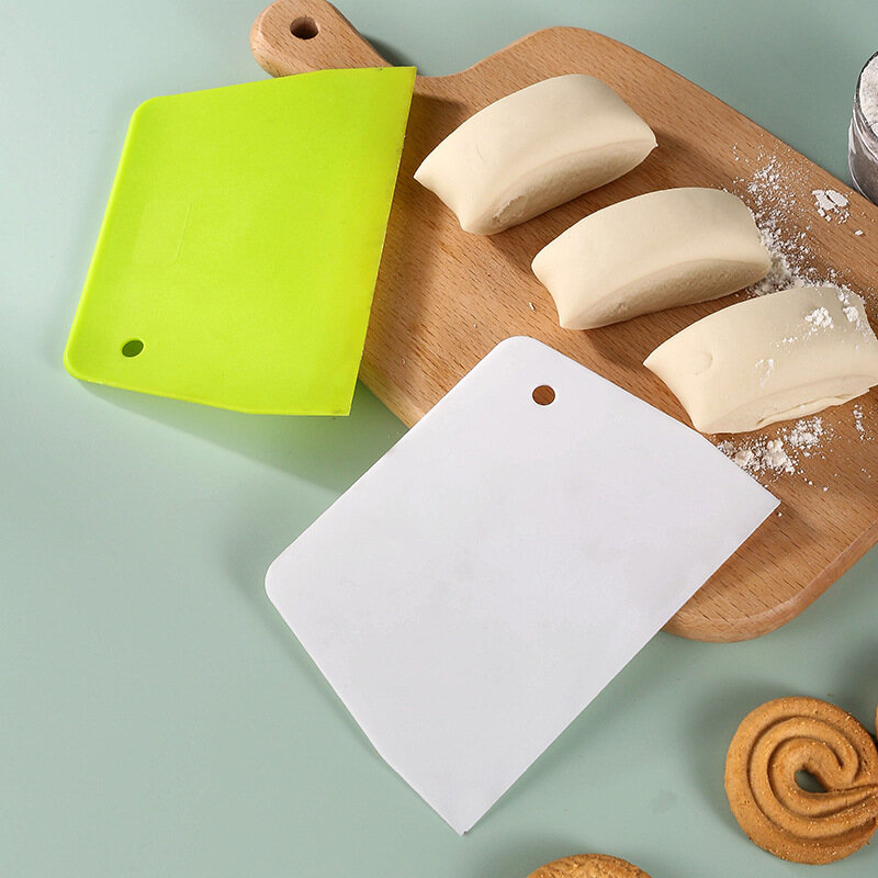 2 cái nhựa scraper hình thang đồ cắt bột bánh kem scraper dụng cụ làm bánh