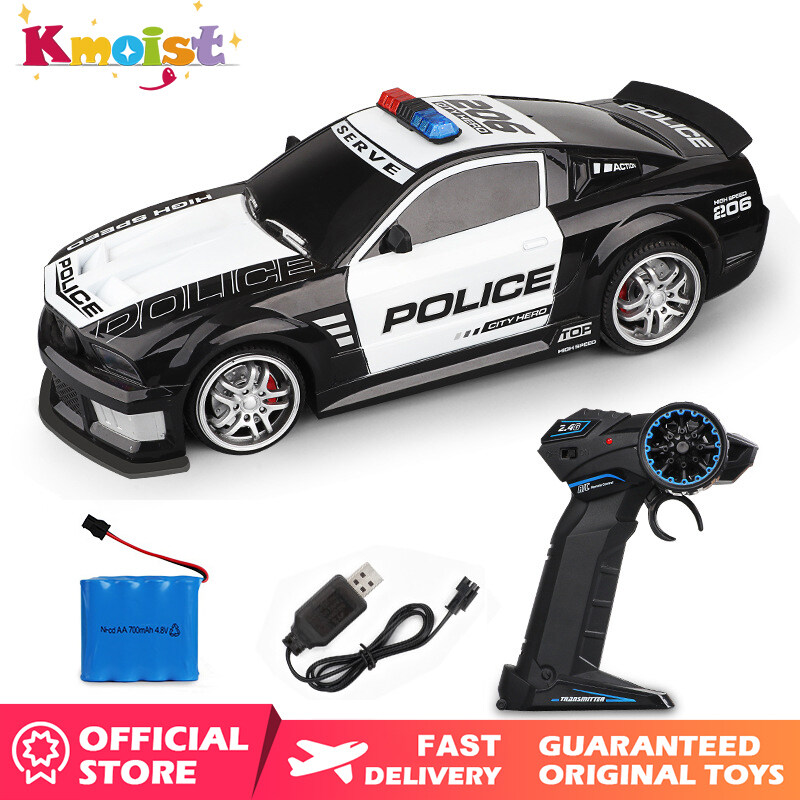 Kmoist RC Car 33cm 1 12 2.4G large remote control police car toys for kids