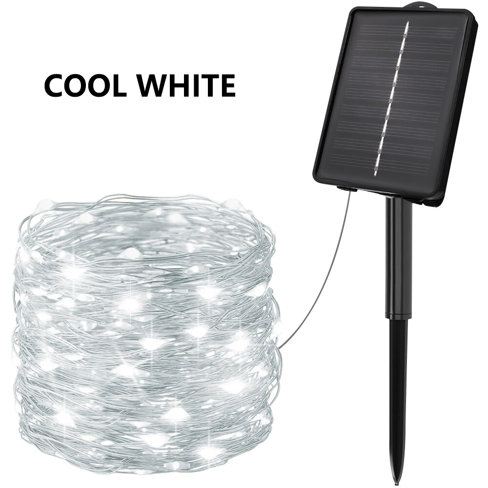 Solar string light 8-mode timer waterproof fairy light for courtyard Christmas tree party garden decoration