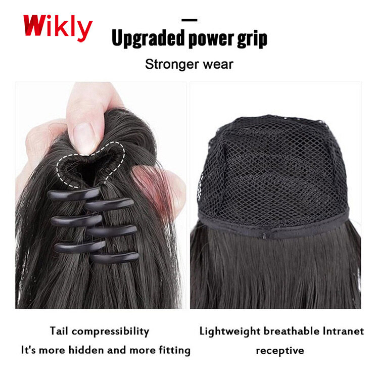 Gambar Wikly Claw Curly Ponytail Knotless Light weighted Artificial Ponytail Women Fashion Hair Accessories