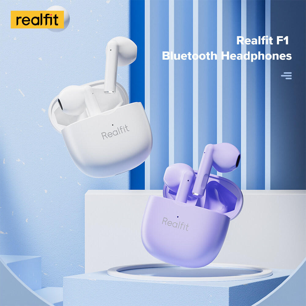 Realfit F1 Tai nghe bluetooth Tuyệt Vời Hifi Không Dây Tai nghe nhét tai earbuds có micrô Bluetooth 5.3 Âm Bass Tuyệt Vời