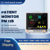 12B Multi-Parameter ECG Monitor with Touch Screen and Accessories